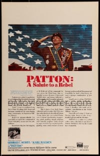 9f441 PATTON M-rated WC 1970 A Salute to a Rebel, General George C. Scott, World War II classic!