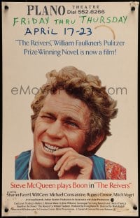 9f452 REIVERS WC 1970 close up of rascally Steve McQueen, from William Faulkner's novel!