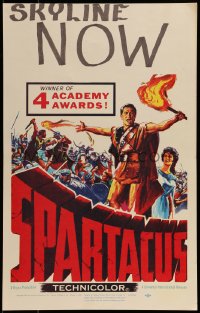 9f472 SPARTACUS WC 1961 classic Stanley Kubrick & Kirk Douglas epic, cool gladiator artwork!