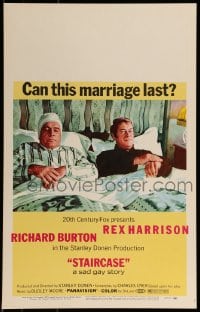 9f473 STAIRCASE WC 1969 Stanley Donen directed, Rex Harrison & Richard Burton in a sad gay story!