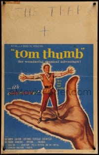 9f498 TOM THUMB WC 1958 George Pal, great artwork of tiny Russ Tamblyn by Reynold Brown!