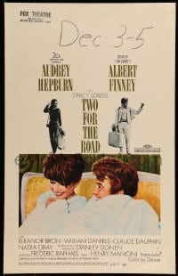9f505 TWO FOR THE ROAD WC 1967 Audrey Hepburn & Albert Finney in bed, directed by Stanley Donen!
