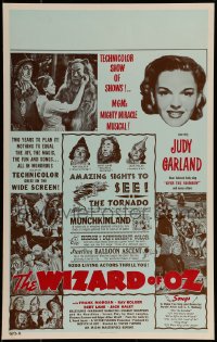 9f529 WIZARD OF OZ Benton REPRO WC 1990s cool different montage of Judy Garland & co-stars!
