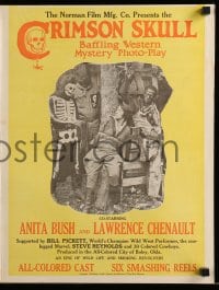9f015 CRIMSON SKULL pressbook 1921 colored cowboys Anita Bush & Lawrence Chenault, lost film!