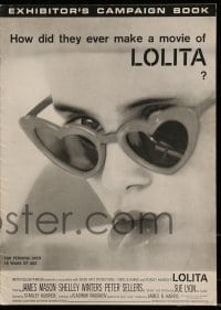 9f033 LOLITA pressbook 1962 Stanley Kubrick, sexy Sue Lyon with heart sunglasses & lollipop!