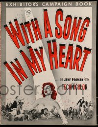 9f057 WITH A SONG IN MY HEART pressbook 1952 great images of Susan Hayward as singer Jane Froman!