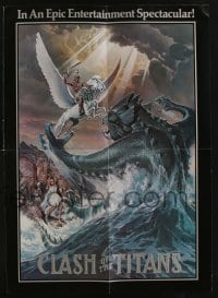 9f114 CLASH OF THE TITANS promo brochure 1981 Ray Harryhausen, great Hildebrandt fantasy art!