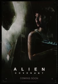 9g120 ALIEN COVENANT style E int'l teaser DS 1sh 2017 Ridley Scott, Waterston and the creature!