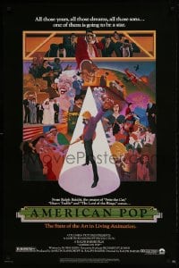 9g133 AMERICAN POP 1sh 1981 cool rock & roll animation by Wilson McClean & Ralph Bakshi!