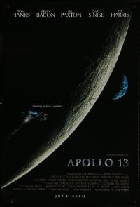 9g140 APOLLO 13 advance 1sh 1995 Ron Howard directed, Tom Hanks, image of module in moon's orbit!