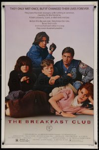 9g218 BREAKFAST CLUB 1sh 1985 John Hughes, Estevez, Molly Ringwald, Judd Nelson, cult classic!