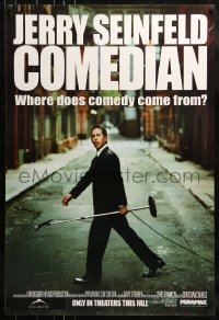 9g251 COMEDIAN advance 1sh 2002 great image of Jerry Seinfeld walking across street with microphone!