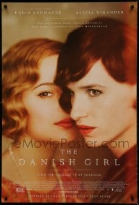 9g274 DANISH GIRL DS 1sh 2015 about transgender Lile Elbe, close-up image of Alicia Vikander
