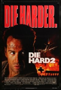 9g292 DIE HARD 2 1sh 1990 tough guy Bruce Willis is in the wrong place at the right time!
