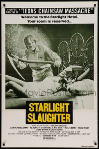 9g315 EATEN ALIVE 1sh 1977 Tobe Hooper, wild image of sexy bound girl on bed, Starlight Slaughter!