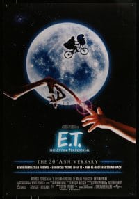 9g312 E.T. THE EXTRA TERRESTRIAL DS Canadian 1sh R2002 Drew Barrymore, Spielberg, bike over the moon