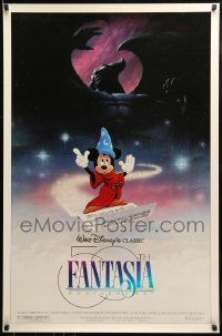 9g338 FANTASIA DS 1sh R1990 Disney classic 50th anniversary commemorative edition!