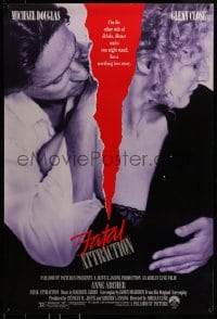 9g342 FATAL ATTRACTION 1sh 1987 Michael Douglas, Glenn Close, a terrifying love story!