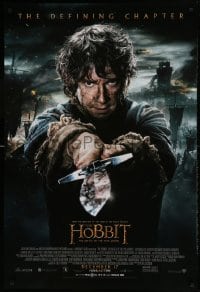 9g437 HOBBIT: THE BATTLE OF THE FIVE ARMIES advance DS 1sh 2014 Martin Freeman as Bilbo Baggins!
