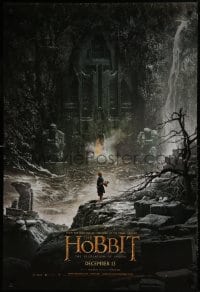 9g440 HOBBIT: THE DESOLATION OF SMAUG teaser DS 1sh 2013 cool image of Bilbo outside Erebor!