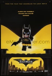 9g562 LEGO BATMAN MOVIE teaser DS 1sh 2017 always be yourself, unless you can be Batman, 2017 style