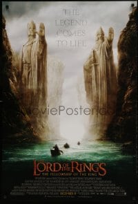 9g583 LORD OF THE RINGS: THE FELLOWSHIP OF THE RING advance 1sh 2001 J.R.R. Tolkien, Argonath!