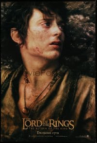 9g588 LORD OF THE RINGS: THE RETURN OF THE KING teaser 1sh 2003 Elijah Wood as tortured Frodo!