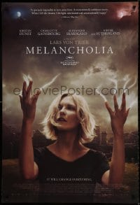 9g630 MELANCHOLIA DS 1sh 1911 great image of Kirsten Dunst with electricity coming out of fingers!