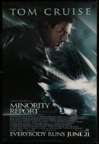 9g636 MINORITY REPORT style B advance 1sh 2002 Steven Spielberg, Tom Cruise, Colin Farrell