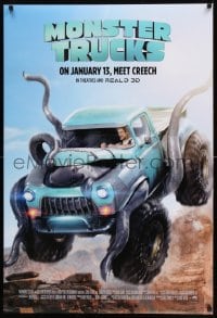 9g650 MONSTER TRUCKS advance DS 1sh 2016 Chris Wedge sci-fi, Lucas Till, Jane Levy, wild truck!