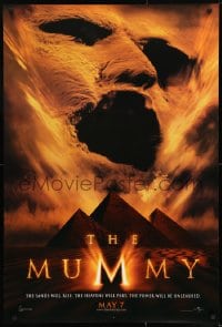 9g662 MUMMY teaser DS 1sh 1999 Brendan Fraser & Rachel Weisz in Egypt, cool image of sandstorm!