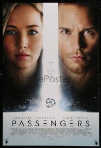 9g701 PASSENGERS int'l advance DS 1sh 2016 close-up images of Jennifer Lawrence and Chris Pratt!