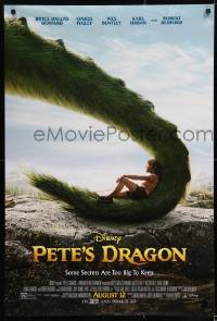 9g711 PETE'S DRAGON advance DS 1sh 2016 Oakes Fegley in the title role reclining on dragon tail!