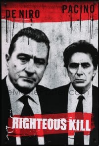 9g751 RIGHTEOUS KILL teaser 1sh 2008 cool portrait images of Robert De Niro & Al Pacino!