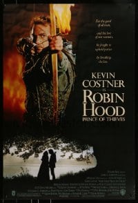 9g755 ROBIN HOOD PRINCE OF THIEVES 1sh 1991 cool image of Kevin Costner, for the good of all men!