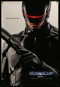 9g757 ROBOCOP teaser DS 1sh 2014 cool close-up of Joel Kinnaman in the title role!