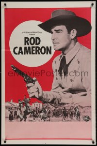 9g762 ROD CAMERON 1sh 1960s cool western cowboy image of the star with gun!