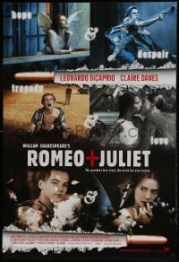 9g763 ROMEO & JULIET style C int'l DS 1sh 1996 Leonardo DiCaprio, Claire Danes, Baz Luhrmann!
