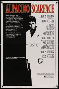 9g783 SCARFACE 1sh 1983 Al Pacino as Tony Montana, Brian De Palma, Oliver Stone!