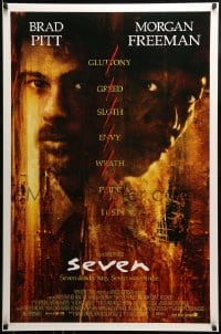 9g792 SEVEN DS 1sh 1995 David Fincher, Morgan Freeman, Brad Pitt, deadly sins!