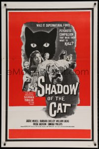 9g795 SHADOW OF THE CAT military 1sh 1961 sexy Barbara Shelley, stare into its eyes if you dare!
