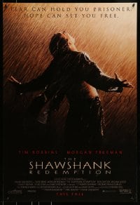 9g798 SHAWSHANK REDEMPTION advance DS 1sh 1994 escaped prisoner Tim Robbins in rain, Stephen King!