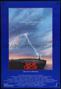 9g805 SHORT CIRCUIT 1sh 1986 cool artwork of Johnny Five being struck by lightning by John Alvin!