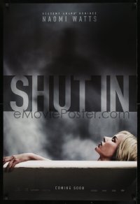9g808 SHUT IN teaser DS 1sh 2016 creepy image of Naomi Watts in bathtub with silhouette in steam!