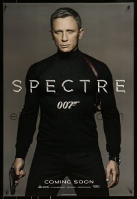 9g036 SPECTRE int'l teaser DS 1sh 2015 cool color image of Daniel Craig as James Bond 007 with gun!