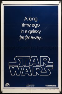 9g044 STAR WARS style B teaser 1sh 1977 a long time ago in a galaxy far, far away...
