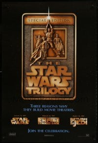 9g069 STAR WARS TRILOGY style F 1sh 1997 George Lucas, Empire Strikes Back, Return of the Jedi!