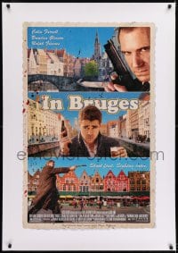 9h082 IN BRUGES linen 1sh 2008 Colin Farrell, Brendan Gleeson & Ralph Fiennes in Belgium!