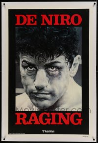 9h139 RAGING BULL linen teaser 1sh 1980 Martin Scorsese, classic Kunio Hagio art of Robert De Niro!