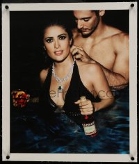 9j100 CAMPARI linen 18x21 advertising poster 2007 sexy Salma Hayek with barechested man by Testino!